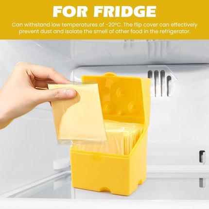 2-Pack Cheese Storage Boxes with Lids - For Sliced & Grated Cheese in the Fridge - Dishwasher Safe.