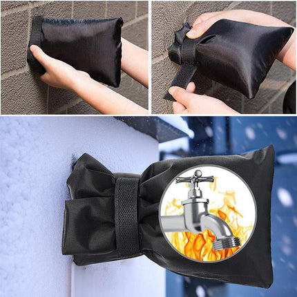 Anti-freeze cover for water taps - 3-piece pack - Insulated anti-freeze cover - Protective cover for water pipes against ice formation.