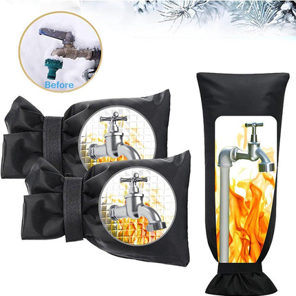 Anti-freeze cover for water taps - 3-piece pack - Insulated anti-freeze cover - Protective cover for water pipes against ice formation.