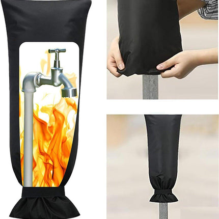 Anti-freeze cover for water taps - 3-piece pack - Insulated anti-freeze cover - Protective cover for water pipes against ice formation.