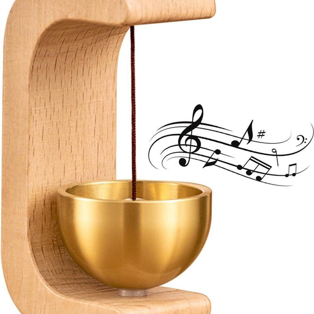 Wind Chime - Magnetic Wind Chime - Wooden Doorbell - Wooden Shop Bell - For Opening Doors (Light Brown).