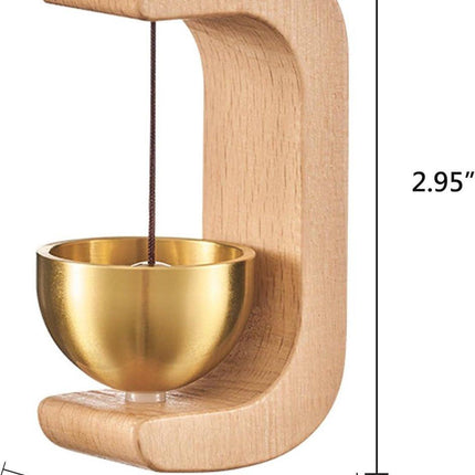Wind Chime - Magnetic Wind Chime - Wooden Doorbell - Wooden Shop Bell - For Opening Doors (Light Brown).