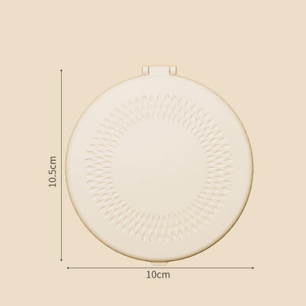 Make up mirror - Mini mirror with light - 1x/5x magnification - 10 cm - Rechargeable - Suitable for wallets, pockets, travel and as a gift (Khaki).