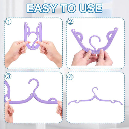 10-Piece Travel Clothes Hanger - Portable Folding Clothes Hanger - Folding Clothes Rack.