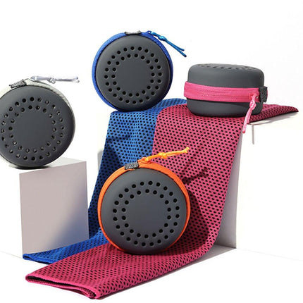 Cooling Towel for Summer & Sports - Quick-Drying & Cooling - Quick-Drying Towels - Cooling Towels for Running - With Storage Box - 30x60 cm (Children's) Royal Blue.