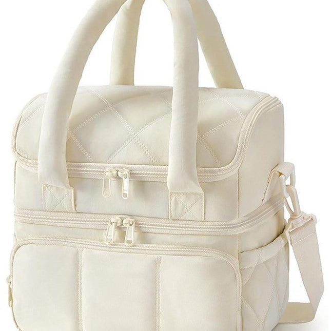 Cooler Bags - Lunch Bag - Handle Strap - Cooler Bag - Lunch Bag - Insulated Cooler Bag - Picnic Bag - Suitable for work, office, travel and picnics（Beige）.