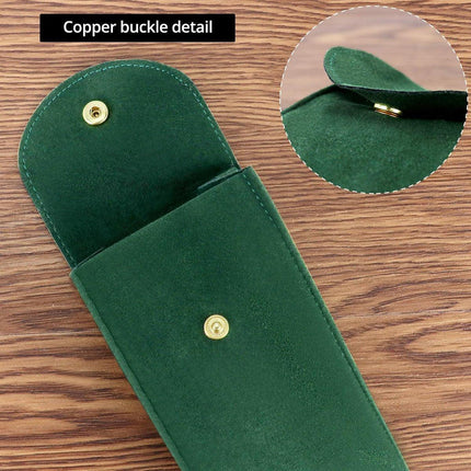 Watch Storage Bags - 4 pcs - Watch Travel Bag - Thickened Double-Sided Fleece Watch Envelope - Jewelry Pouch with Snap Closure - Storage Bag - Watch Pouch with Microfiber Flap.