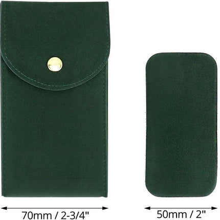 Watch Storage Bags - 4 pcs - Watch Travel Bag - Thickened Double-Sided Fleece Watch Envelope - Jewelry Pouch with Snap Closure - Storage Bag - Watch Pouch with Microfiber Flap.