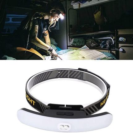 Headlamp LED Rechargeable - Headlight - COB Headlamp - 6 Light Modes - USB Rechargeable - Headlamp Flashlight - Suitable for Fishing and Running.