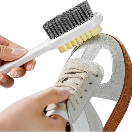 Shoe Brush - 2-in-1 Matte Shoe Brush - Soft Cleaning Brush - Silicone Brush - Provides optimal care for suede and leather shoes..