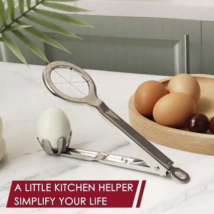 Egg Slicer - Stainless Steel Egg Slicer - Kitchen Utensils - Stainless Steel Kitchen Gadgets - Top Quality Egg Slicer - Egg Divider.