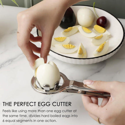 Egg Slicer - Stainless Steel Egg Slicer - Kitchen Utensils - Stainless Steel Kitchen Gadgets - Top Quality Egg Slicer - Egg Divider.