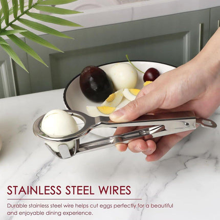 Egg Slicer - Stainless Steel Egg Slicer - Kitchen Utensils - Stainless Steel Kitchen Gadgets - Top Quality Egg Slicer - Egg Divider.
