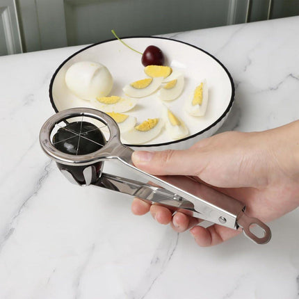 Egg Slicer - Stainless Steel Egg Slicer - Kitchen Utensils - Stainless Steel Kitchen Gadgets - Top Quality Egg Slicer - Egg Divider.