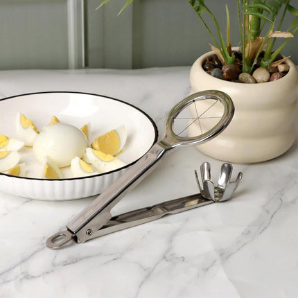 Egg Slicer - Stainless Steel Egg Slicer - Kitchen Utensils - Stainless Steel Kitchen Gadgets - Top Quality Egg Slicer - Egg Divider.