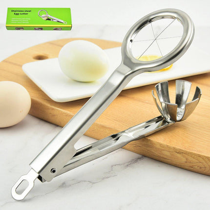 Egg Slicer - Stainless Steel Egg Slicer - Kitchen Utensils - Stainless Steel Kitchen Gadgets - Top Quality Egg Slicer - Egg Divider.