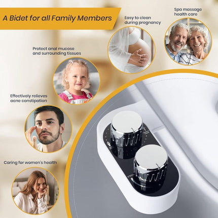 bidet - Toilet bidet | With 2 spray heads - Self-cleaning bidet spray - Adjustable water pressure - Toilet bidet attachment - Comes with a bidet installation video.