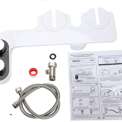 bidet - Toilet bidet | With 2 spray heads - Self-cleaning bidet spray - Adjustable water pressure - Toilet bidet attachment - Comes with a bidet installation video.