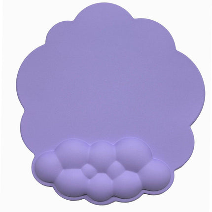 Mouse Pad - Mouse Pad with Wrist Rest - Ergonomic Mouse Pad - Mouse Pad with Leather Surface, Suitable for Computers, Laptops, Office, Home and Travel, with Non-Slip Bottom - Purple.
