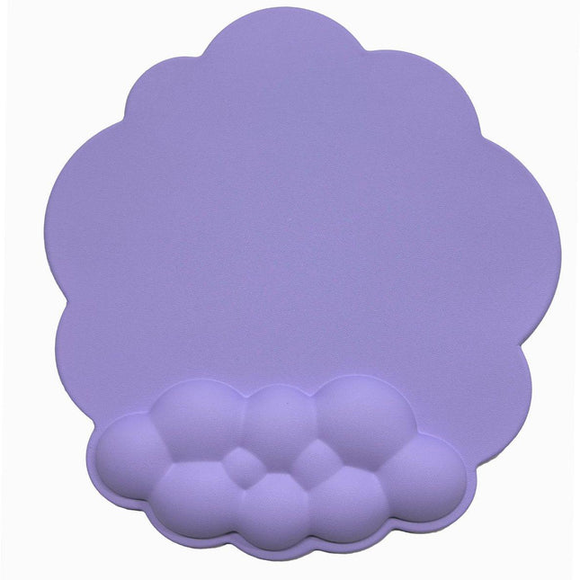 Mouse Pad - Mouse Pad with Wrist Rest - Ergonomic Mouse Pad - Mouse Pad with Leather Surface, Suitable for Computers, Laptops, Office, Home and Travel, with Non-Slip Bottom - Purple.