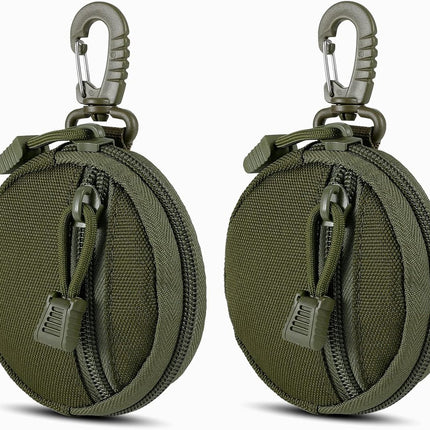 Storage Bag - Accessory Organizer - Compact Wallet for Daily Use - Suitable for Travel, Sports, Running, Camping and Other Indoor and Outdoor Activities - Set of 2 (Green).