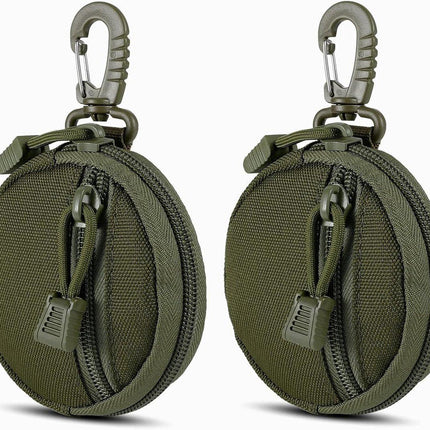 Storage Bag - Accessory Organizer - Compact Wallet for Daily Use - Suitable for Travel, Sports, Running, Camping and Other Indoor and Outdoor Activities - Set of 2 (Green).