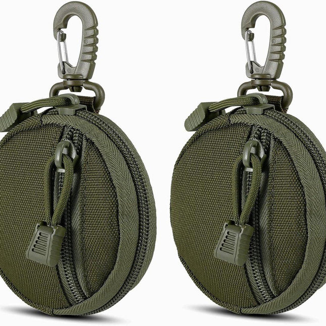 Storage Bag - Accessory Organizer - Compact Wallet for Daily Use - Suitable for Travel, Sports, Running, Camping and Other Indoor and Outdoor Activities - Set of 2 (Green).