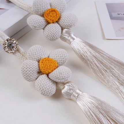 Curtain Holder - Curtain Tie Rope - Curtain Tie Back - Curtain Decoration - Home Decoration - Curtain Accessories - 2 Pieces - White.