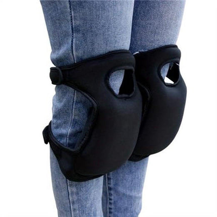 2-Pack - Garden Knee Braces - Soft and Comfortable Protective Knee Braces - Adjustable and Non-Slip - For Gardeners to Use When Cleaning, Scrubbing Floors and Pruning (Black).