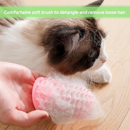 Cat Toys - Set of 4 - Scratching Post - Cat Comb - Made of Silicone - Reduces flying hair, scratching and itching - An excellent gift for cat lovers to give to their beloved pets..
