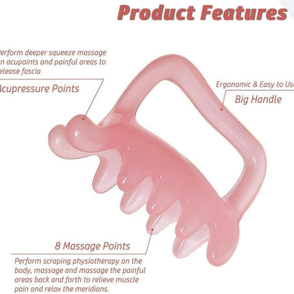 Massage Tool - Myofascial Release - Relieves Tension - Pink.