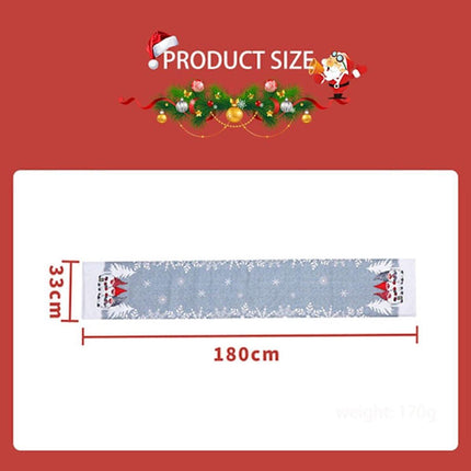 Tablecloth - Two-pack - Christmas tablecloth - Snowflake table runner - textile table runners (Gray + Red).