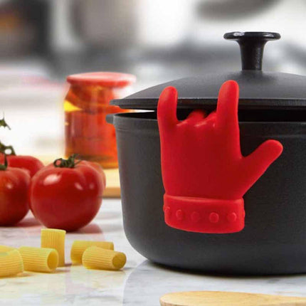 Silicone Pan Lid Support - Prevents Boiling Over & Allows Steam to Escape - Kitchen Aid.