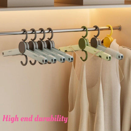 Clothes Rack - 5 pieces - Foldable clothes rack - Travel clothes rack - Shoe rack - Travel accessories - Suitable for camping, traveling and business trips (Vegetable).