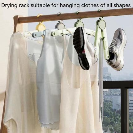 Clothes Rack - 5 pieces - Foldable clothes rack - Travel clothes rack - Shoe rack - Travel accessories - Suitable for camping, traveling and business trips (Vegetable).