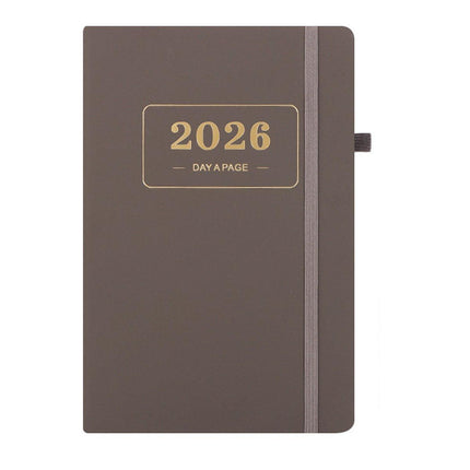 2026 Daily Planner – 2026 Adult Agenda – 1 Day on 1 Page – 365 Day Planner & Notebook – 14.0*20.8cm – Gray.