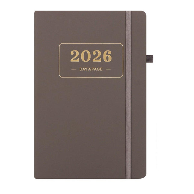 2026 Daily Planner – 2026 Adult Agenda – 1 Day on 1 Page – 365 Day Planner & Notebook – 14.0*20.8cm – Gray.