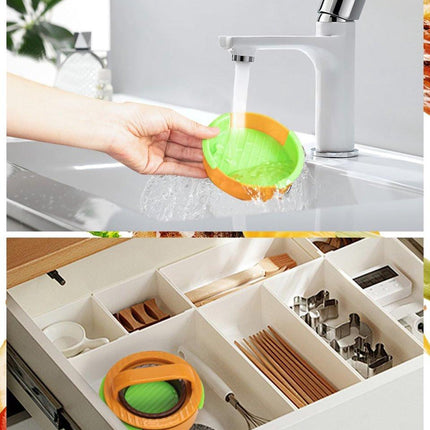 3-in-1 Hamburger and Hamburger Press - Hamburger Mold - Non-stick, durable patty maker for stuffed burgers and sliders - Easy to clean - Orange.