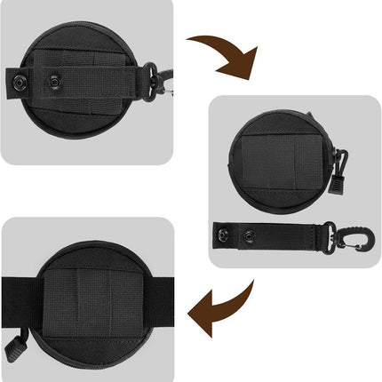 Storage Bag - Accessory Organizer - Compact Wallet for Daily Use - Suitable for Travel, Sports, Running, Camping and Other Indoor and Outdoor Activities - Set of 2 (Black).