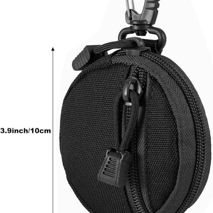 Storage Bag - Accessory Organizer - Compact Wallet for Daily Use - Suitable for Travel, Sports, Running, Camping and Other Indoor and Outdoor Activities - Set of 2 (Black).