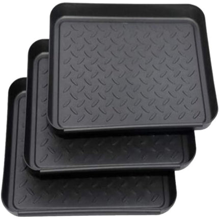 3-piece universal tray - multifunctional - plastic - rectangular tray - black.