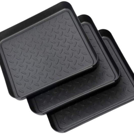 3-piece universal tray - multifunctional - plastic - rectangular tray - black.