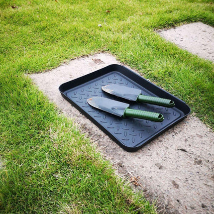 3-piece universal tray - multifunctional - plastic - rectangular tray - black.