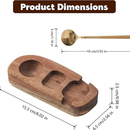 1 set - Wooden egg holder - with spoon - Stylish tray - Sturdy design - Suitable for breakfast, brunch, picnic and everyday use.