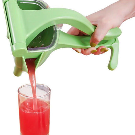Manual Juicer - Fruit and Vegetable Juicers - Portable Multifunctional Lemon and Orange Juicer for Home Use - High Efficiency Juicing Appliance - Light Green.