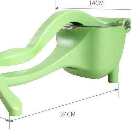 Manual Juicer - Fruit and Vegetable Juicers - Portable Multifunctional Lemon and Orange Juicer for Home Use - High Efficiency Juicing Appliance - Light Green.