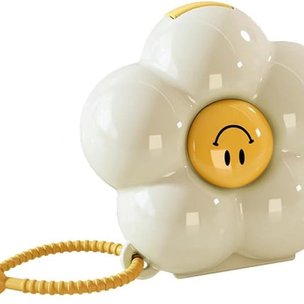 Mini Pill Box - Portable Jewelry Box - Flower-Shaped Storage Box - For storing small accessories - Suitable for boys and girls (White).