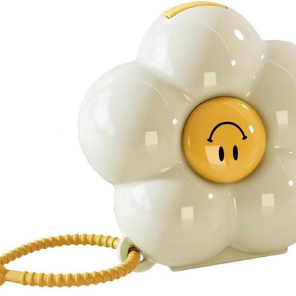 Mini Pill Box - Portable Jewelry Box - Flower-Shaped Storage Box - For storing small accessories - Suitable for boys and girls (White).