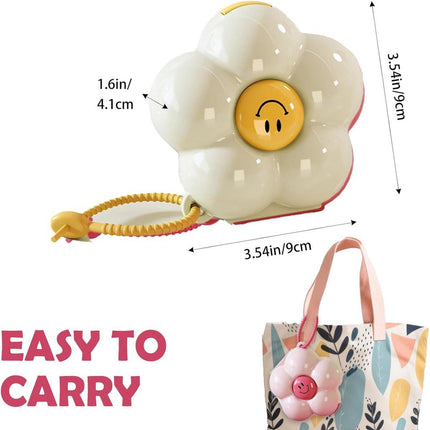 Mini Pill Box - Portable Jewelry Box - Flower-Shaped Storage Box - For storing small accessories - Suitable for boys and girls (White).