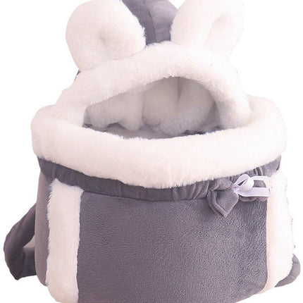 Cat Bed - Backpack for Pet Travel - Can be used as a cat basket indoors - Side pockets to keep your hands warm - Wide shoulder straps - Best choice for traveling with small pets (Gray, Size M: 25*25*21).